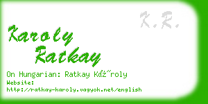 karoly ratkay business card